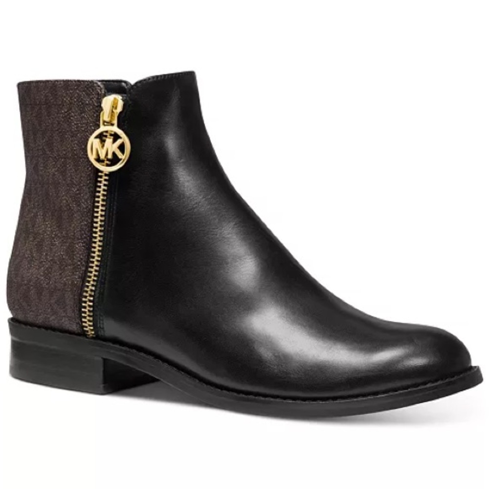 Michael Kors Black and Brown Ankle Boots